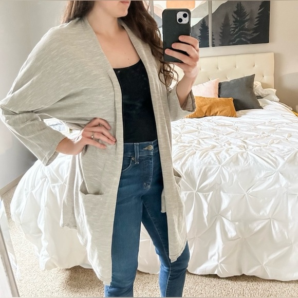 DONNI | NWT CHARM RIBBED STRIPED OPEN CARDIGAN SWEATER ONE SIZE - Picture 8 of 13